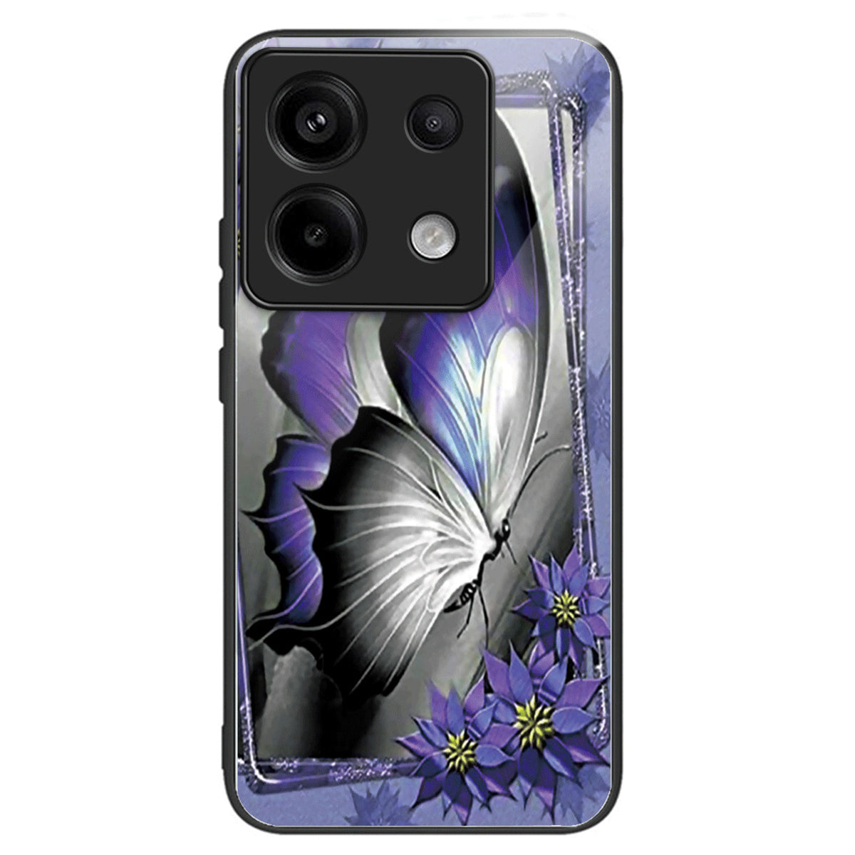 For Xiaomi Redmi Note 13 Pro 5G / Poco X6 5G Case Pattern Tempered Glass+TPU Shockproof Phone Cover