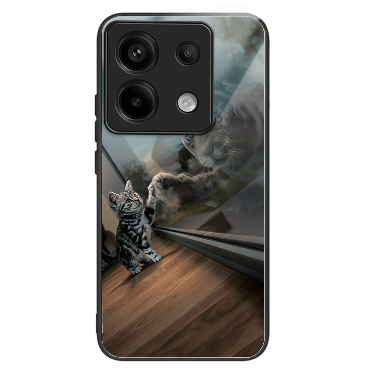 For Xiaomi Redmi Note 13 Pro 5G / Poco X6 5G Case Pattern Tempered Glass+TPU Shockproof Phone Cover