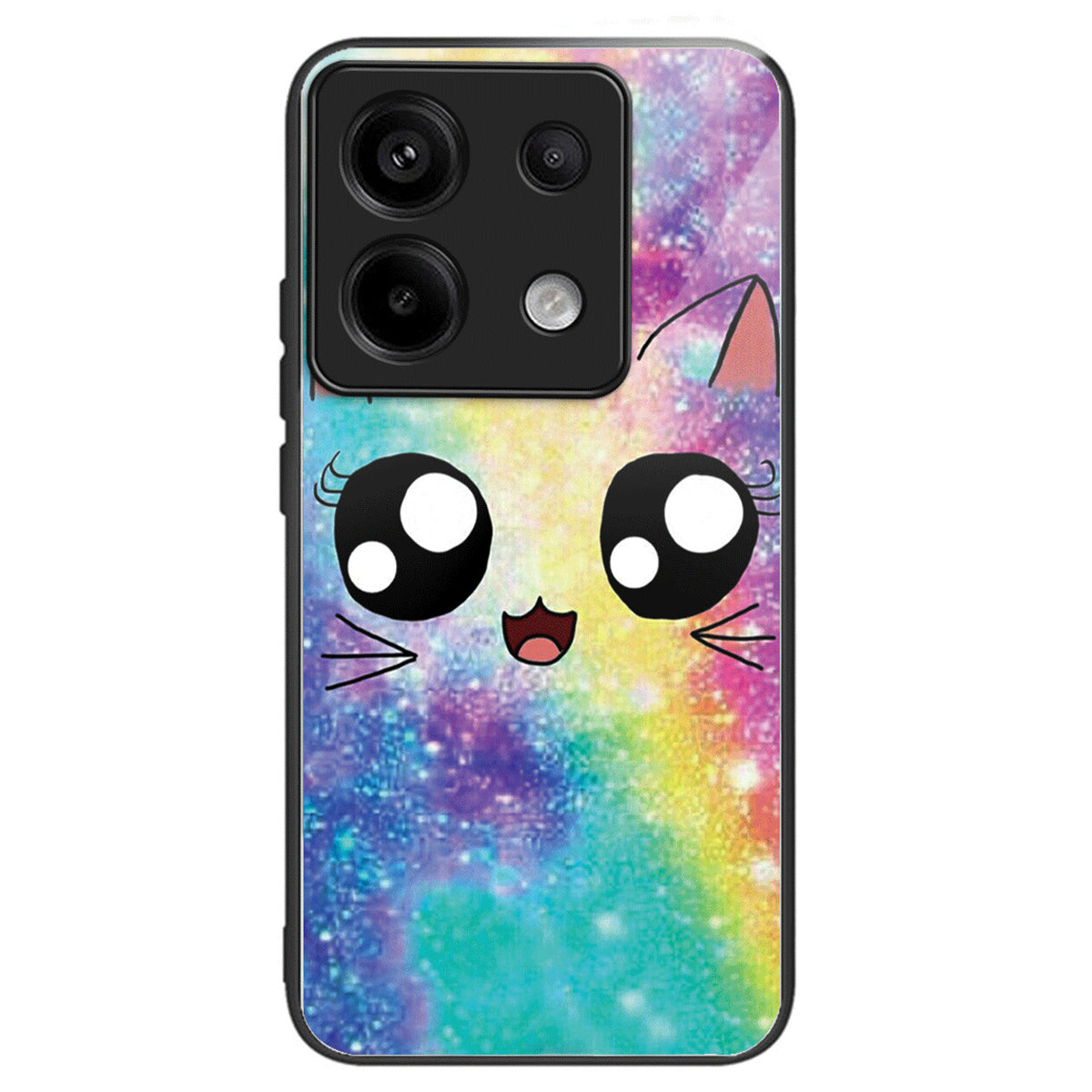 For Xiaomi Redmi Note 13 Pro 5G / Poco X6 5G Case Pattern Tempered Glass+TPU Shockproof Phone Cover
