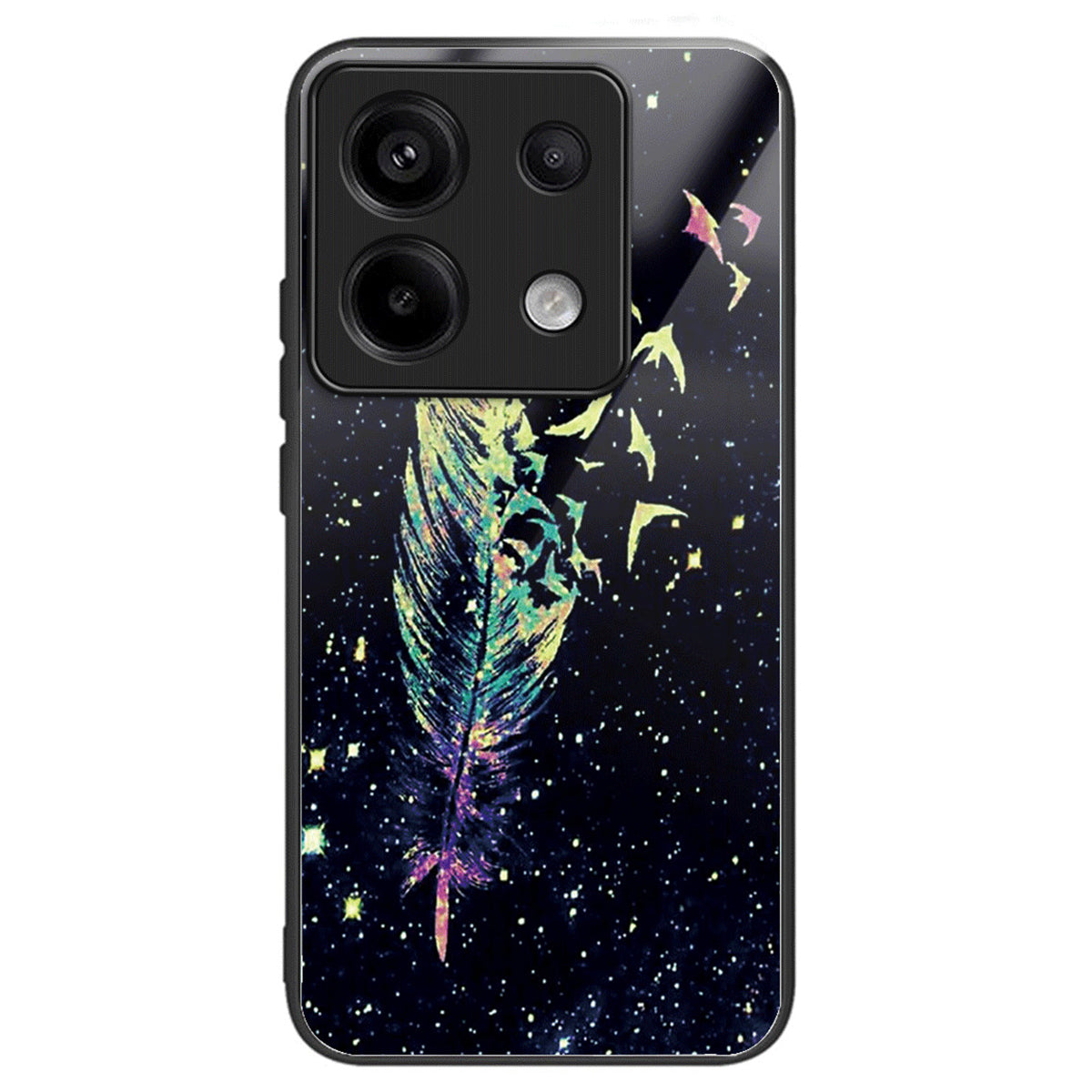 For Xiaomi Redmi Note 13 Pro 5G / Poco X6 5G Case Pattern Tempered Glass+TPU Shockproof Phone Cover
