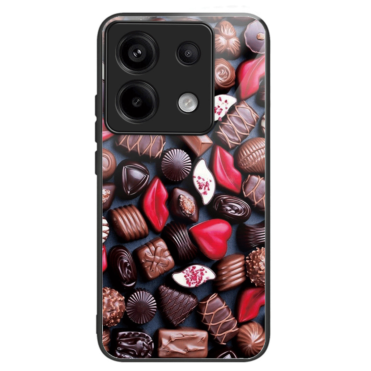 For Xiaomi Redmi Note 13 Pro 5G / Poco X6 5G Case Pattern Tempered Glass+TPU Shockproof Phone Cover