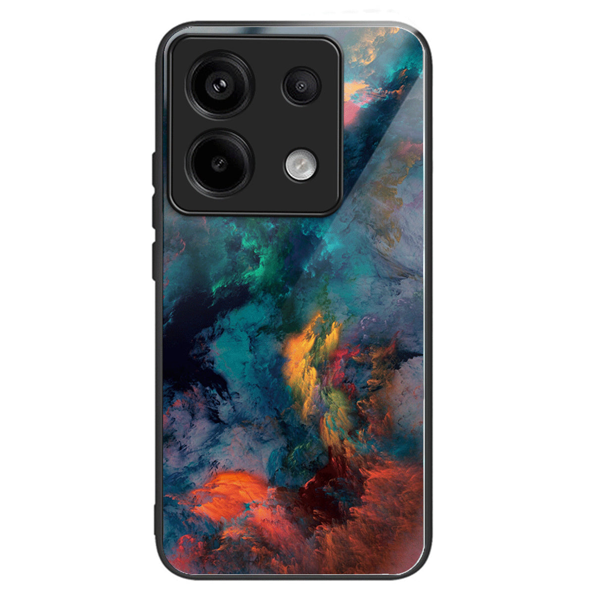 For Xiaomi Redmi Note 13 Pro 5G / Poco X6 5G Case Pattern Tempered Glass+TPU Shockproof Phone Cover