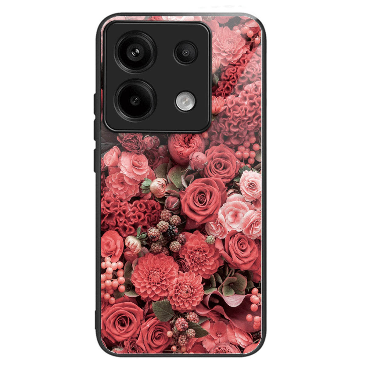 For Xiaomi Redmi Note 13 Pro 5G / Poco X6 5G Case Pattern Tempered Glass+TPU Shockproof Phone Cover