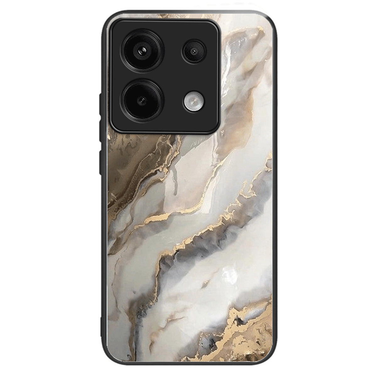 For Xiaomi Redmi Note 13 Pro 5G / Poco X6 5G Case Tempered Glass+TPU Cover Pattern Printing