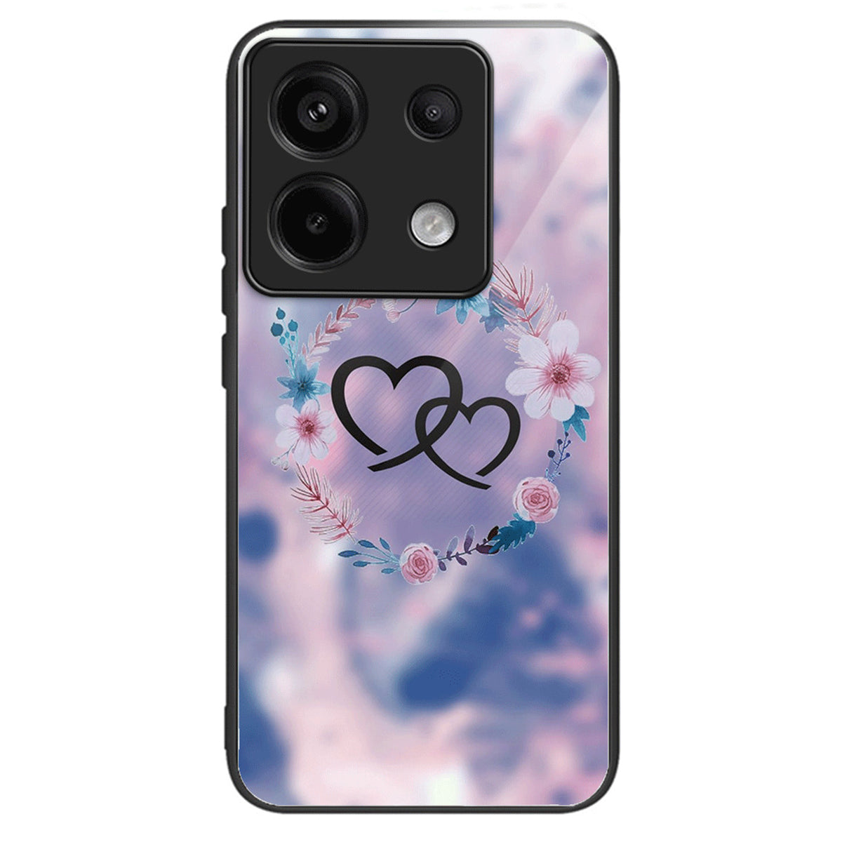 For Xiaomi Redmi Note 13 Pro 5G / Poco X6 5G Case Tempered Glass+TPU Cover Pattern Printing