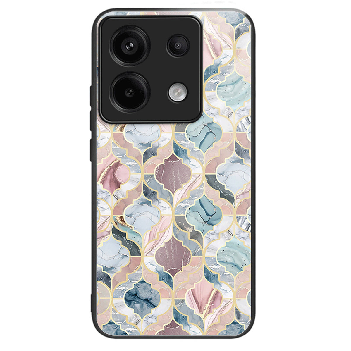 For Xiaomi Redmi Note 13 Pro 5G / Poco X6 5G Case Tempered Glass+TPU Cover Pattern Printing