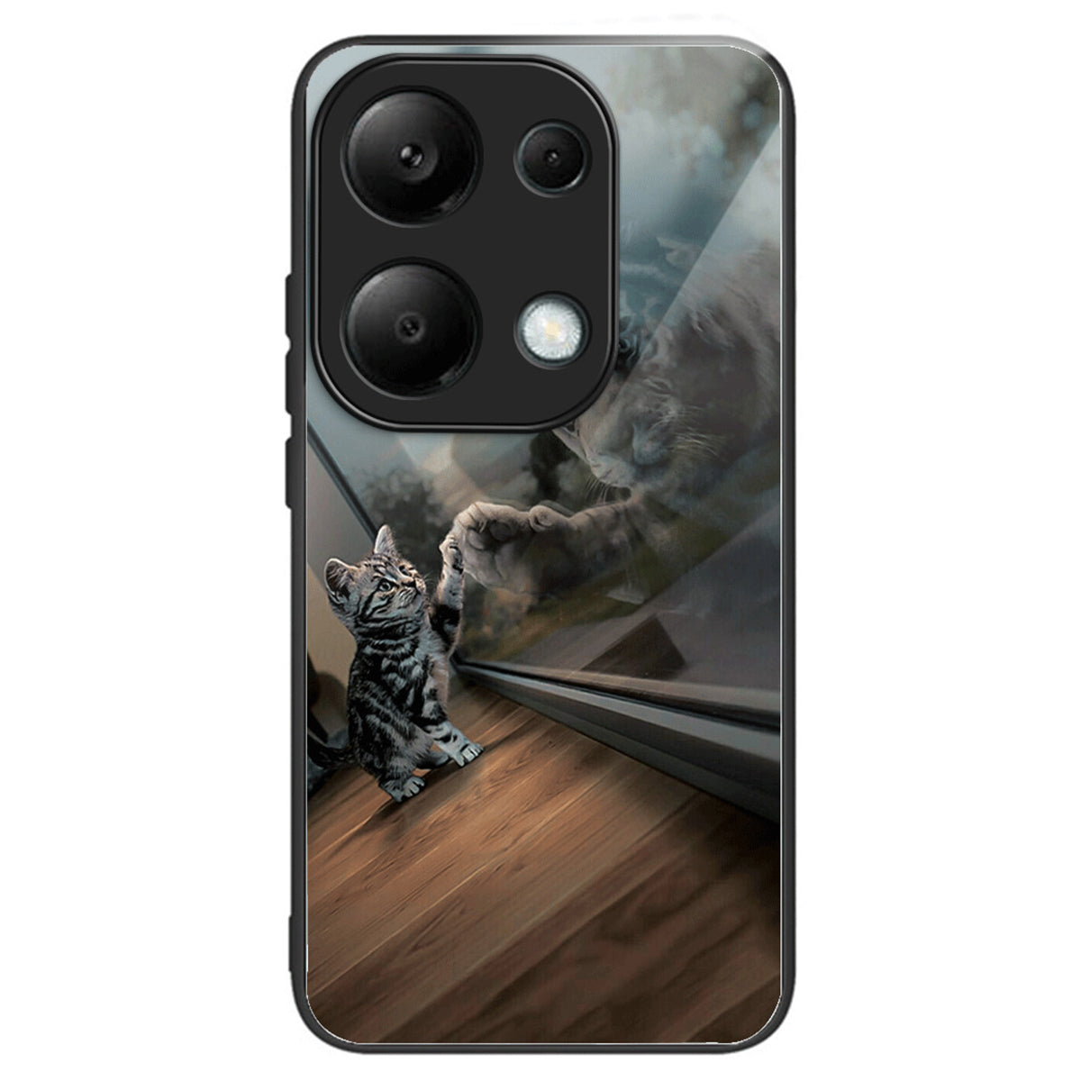 For Xiaomi Redmi Note 13 Pro 4G / Poco M6 Pro 4G Case Pattern Printing Tempered Glass TPU Phone Cover