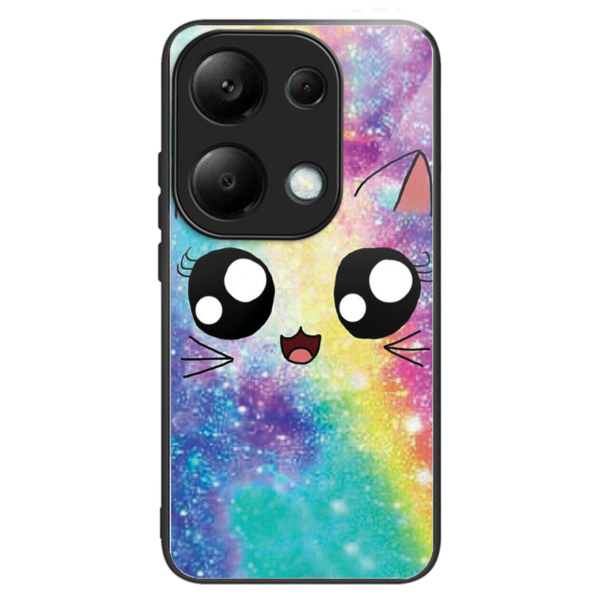 For Xiaomi Redmi Note 13 Pro 4G / Poco M6 Pro 4G Case Pattern Printing Tempered Glass TPU Phone Cover