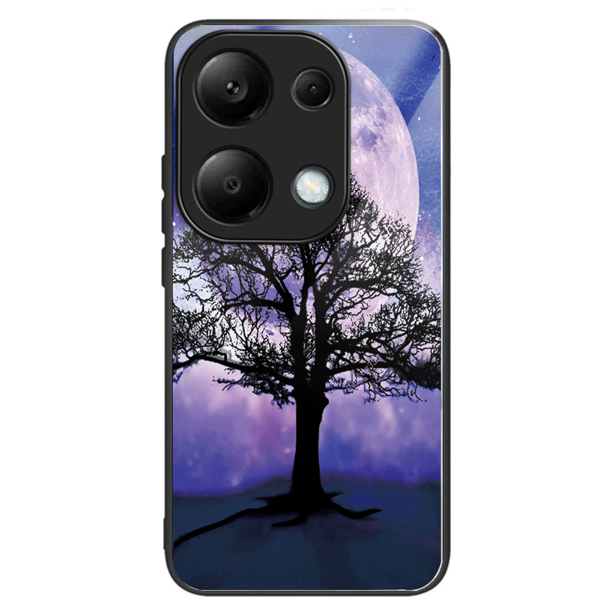 For Xiaomi Redmi Note 13 Pro 4G / Poco M6 Pro 4G Case Pattern Printing Tempered Glass TPU Phone Cover