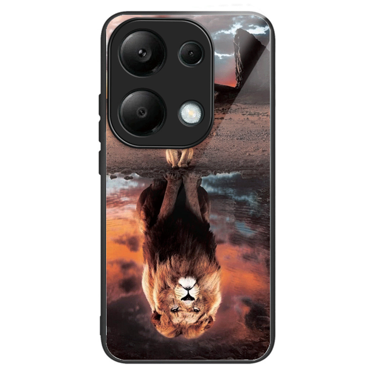 For Xiaomi Redmi Note 13 Pro 4G / Poco M6 Pro 4G Case Pattern Printing Tempered Glass TPU Phone Cover