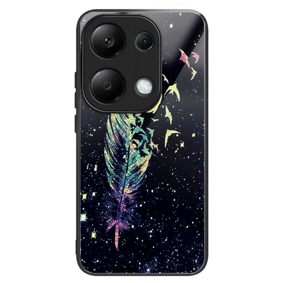 For Xiaomi Redmi Note 13 Pro 4G / Poco M6 Pro 4G Case Pattern Printing Tempered Glass TPU Phone Cover