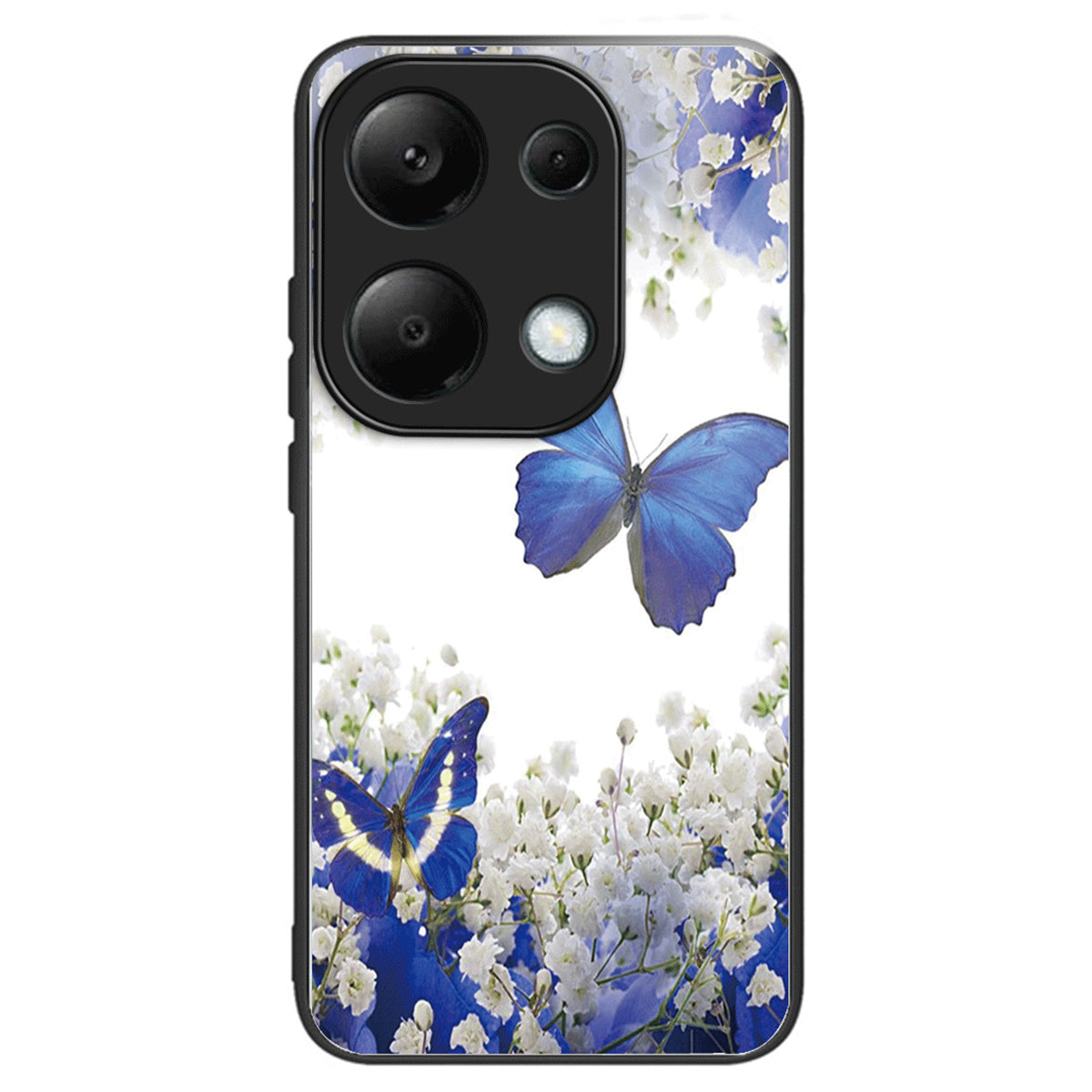 For Xiaomi Redmi Note 13 Pro 4G / Poco M6 Pro 4G Case Pattern Printing Tempered Glass TPU Phone Cover