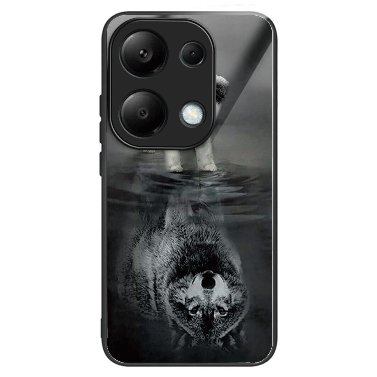 For Xiaomi Redmi Note 13 Pro 4G / Poco M6 Pro 4G Case Pattern Printing Tempered Glass TPU Phone Cover