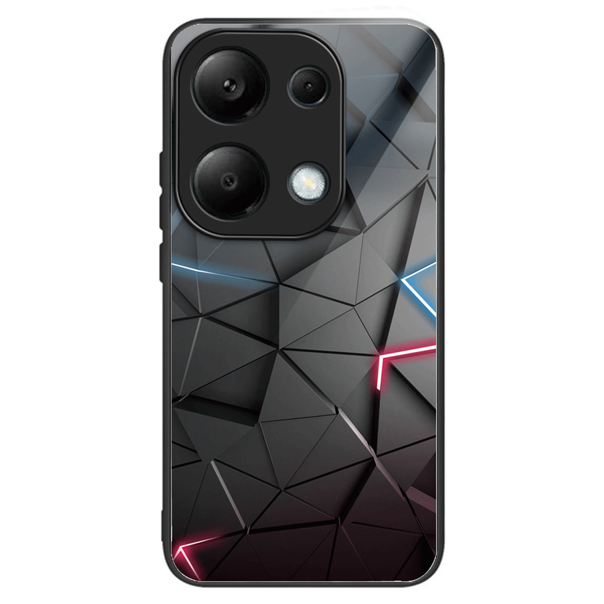 For Xiaomi Redmi Note 13 Pro 4G / Poco M6 Pro 4G Case Pattern Printing Tempered Glass TPU Phone Cover