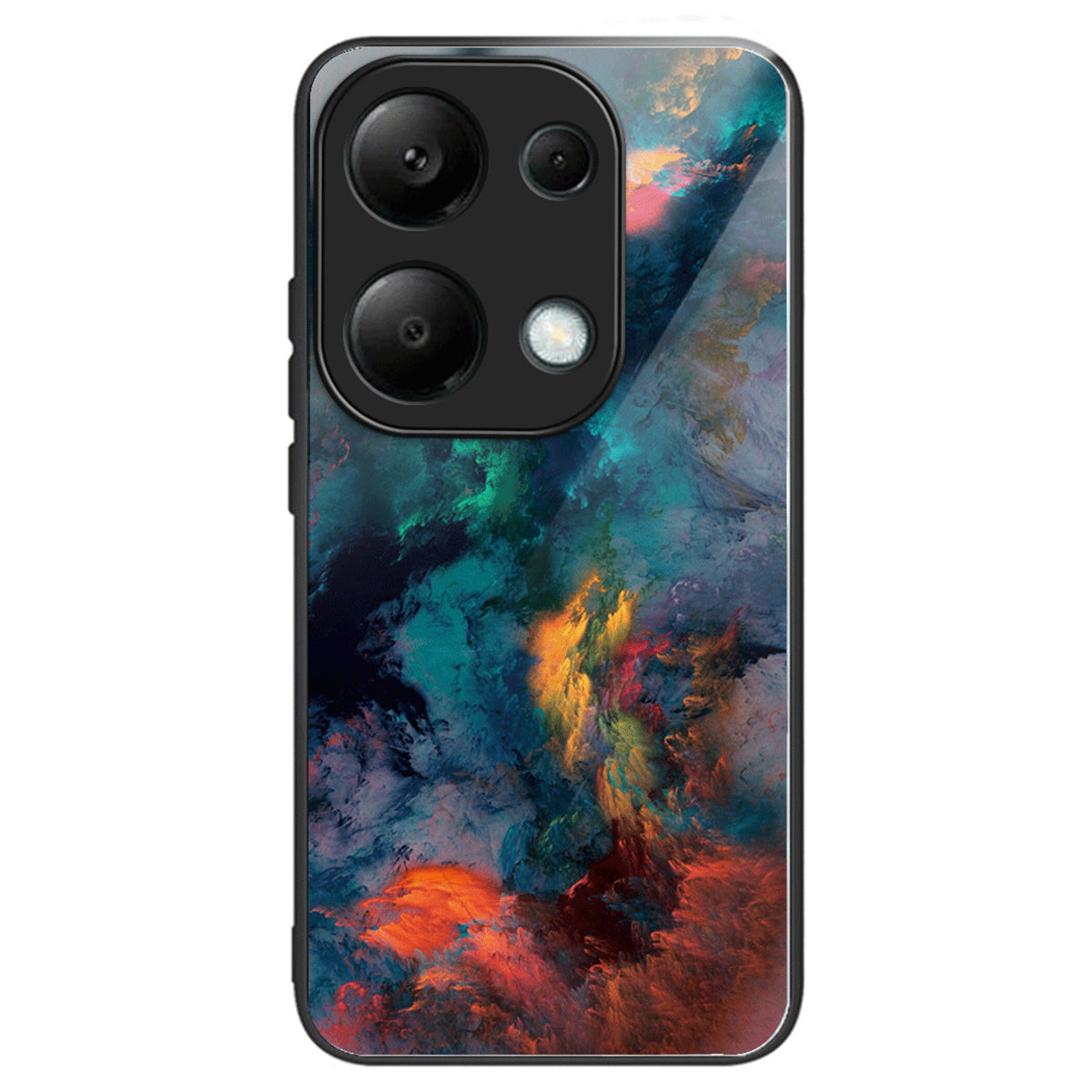 For Xiaomi Redmi Note 13 Pro 4G / Poco M6 Pro 4G Case Pattern Printing Tempered Glass TPU Phone Cover