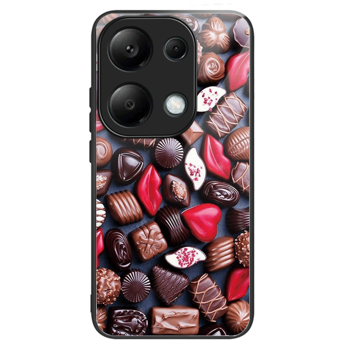 For Xiaomi Redmi Note 13 Pro 4G / Poco M6 Pro 4G Case Pattern Printing Tempered Glass TPU Phone Cover
