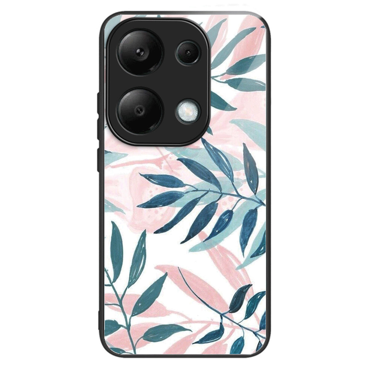 For Xiaomi Redmi Note 13 Pro 4G / Poco M6 Pro 4G Case Pattern Printing Tempered Glass TPU Phone Cover