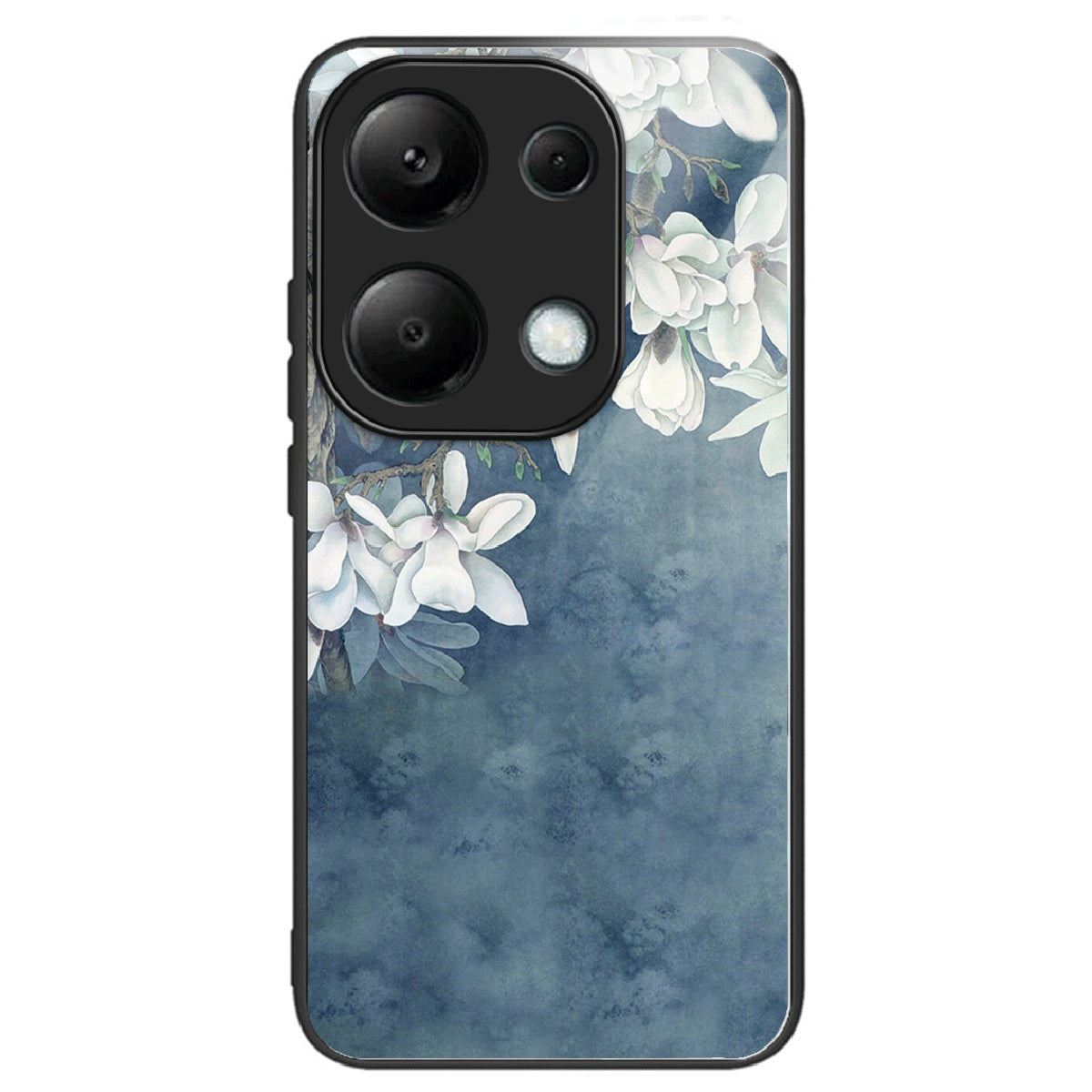 For Xiaomi Redmi Note 13 Pro 4G / Poco M6 Pro 4G Case Tempered Glass+TPU Pattern Printing Phone Shell