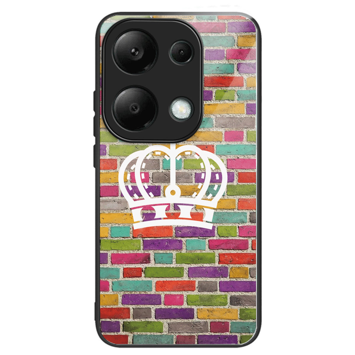 For Xiaomi Redmi Note 13 Pro 4G / Poco M6 Pro 4G Case Tempered Glass+TPU Pattern Printing Phone Shell