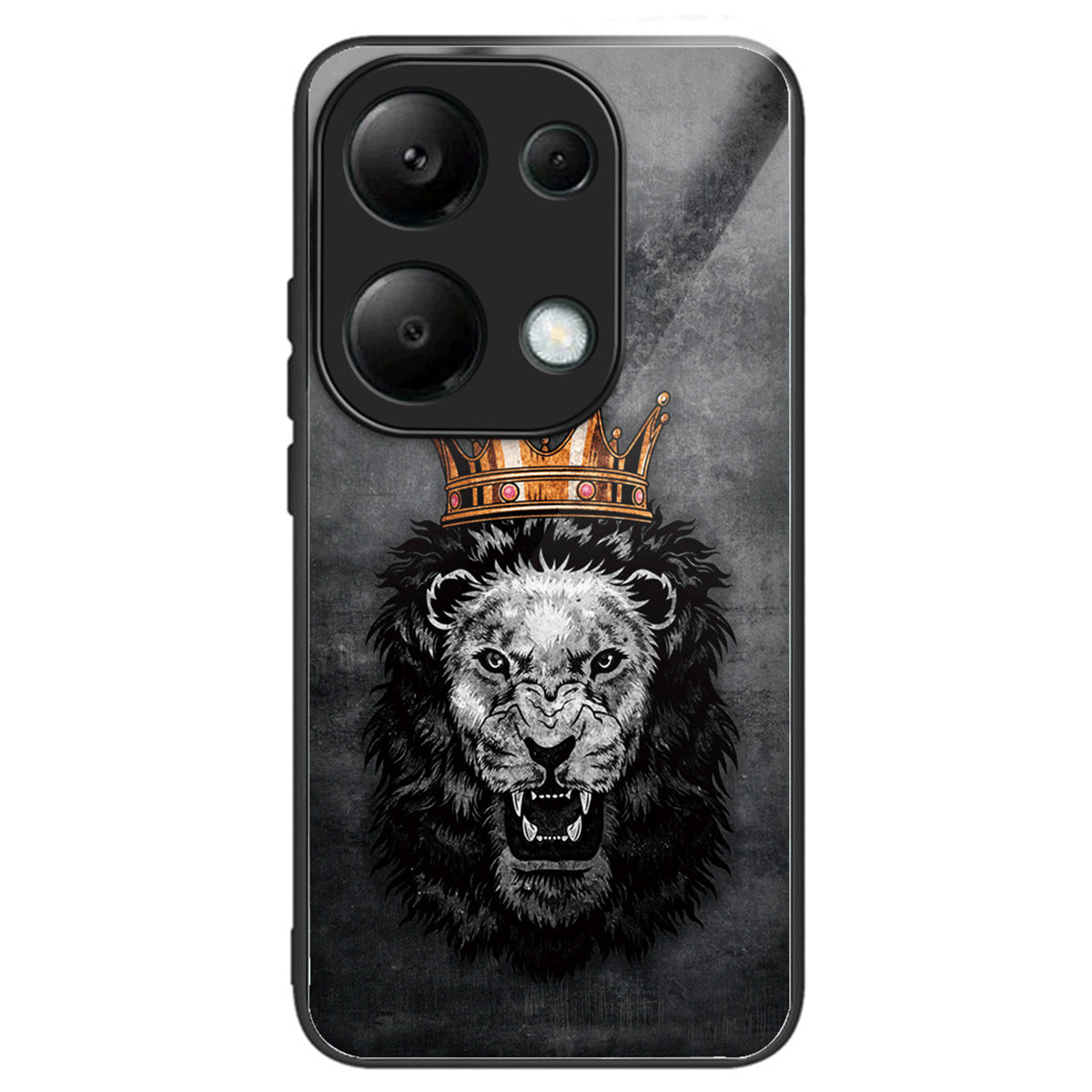 For Xiaomi Redmi Note 13 Pro 4G / Poco M6 Pro 4G Case Tempered Glass+TPU Pattern Printing Phone Shell