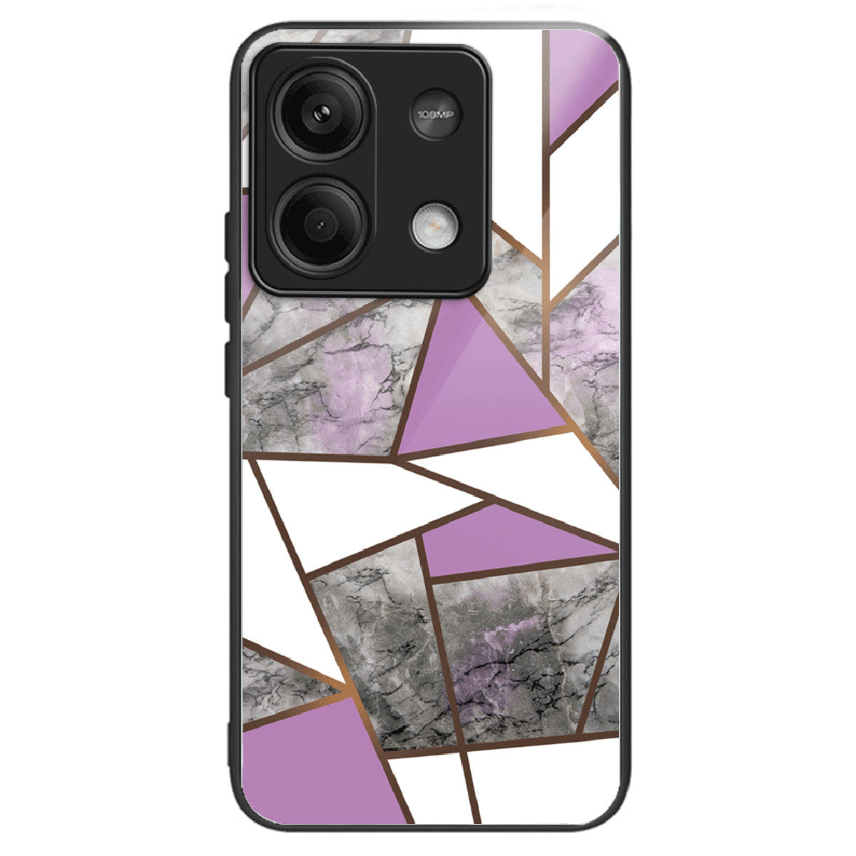 For Xiaomi Redmi Note 13 5G Tempered Glass Case Marble Pattern Design Phone Cover