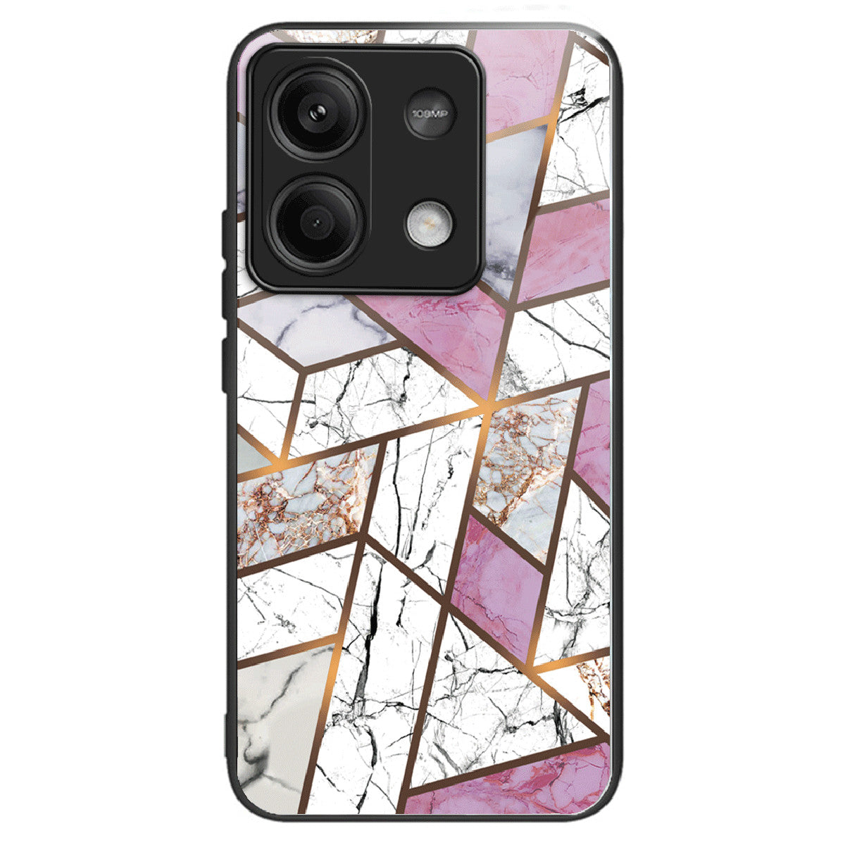 For Xiaomi Redmi Note 13 5G Tempered Glass Case Marble Pattern Design Phone Cover