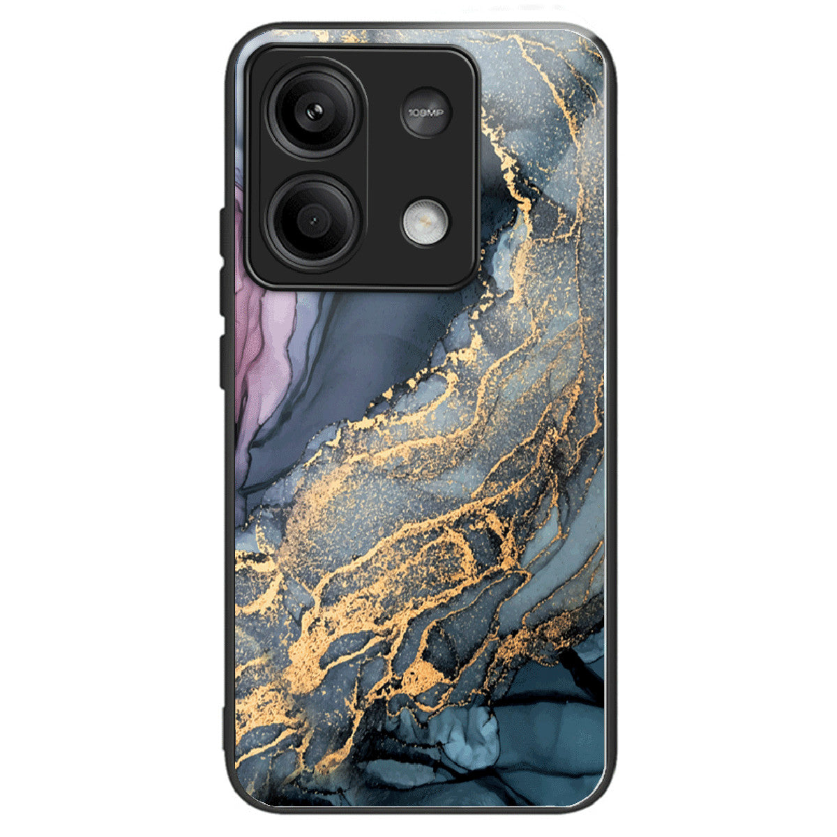 For Xiaomi Redmi Note 13 5G Tempered Glass Case Marble Pattern Design Phone Cover