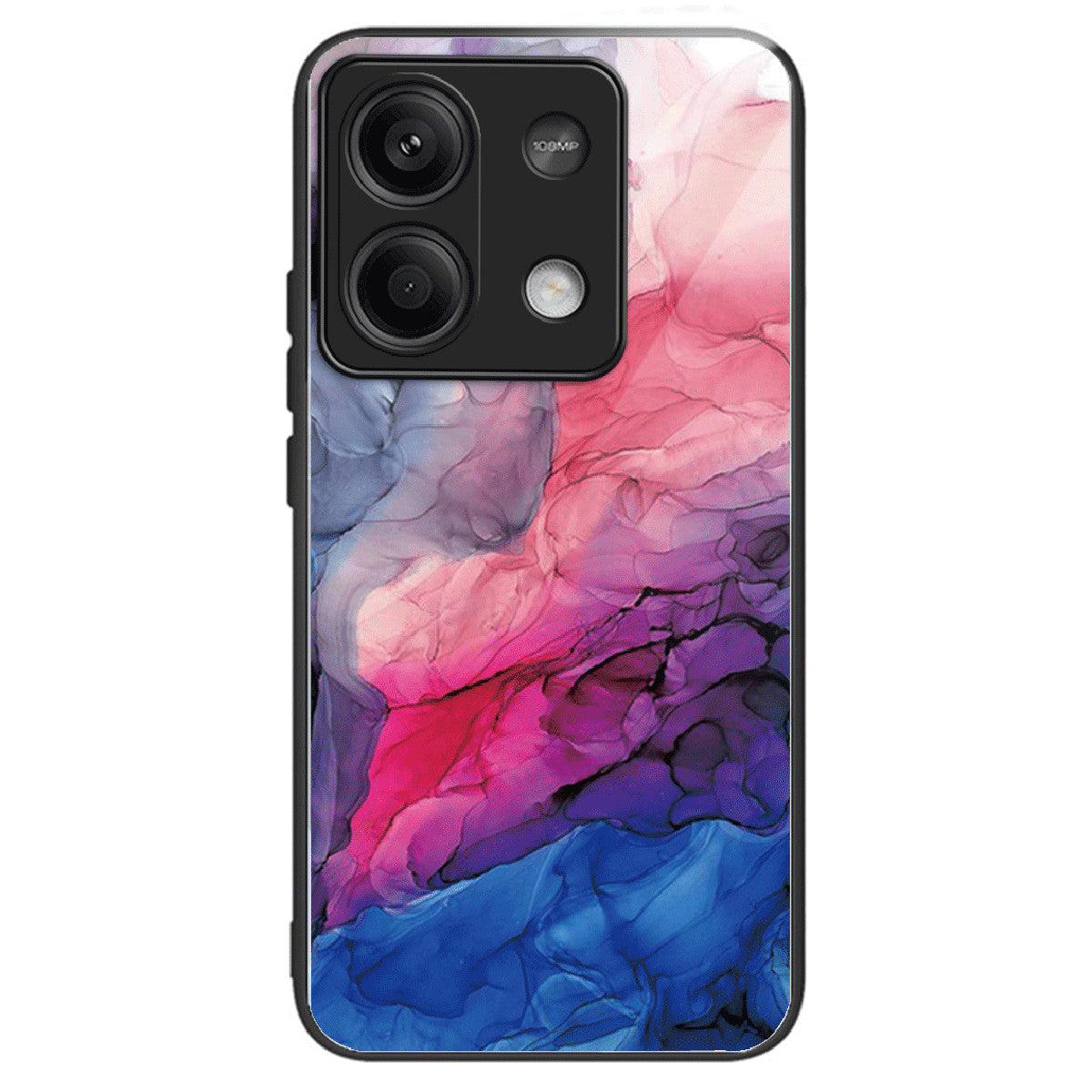 For Xiaomi Redmi Note 13 5G Tempered Glass Case Marble Pattern Design Phone Cover