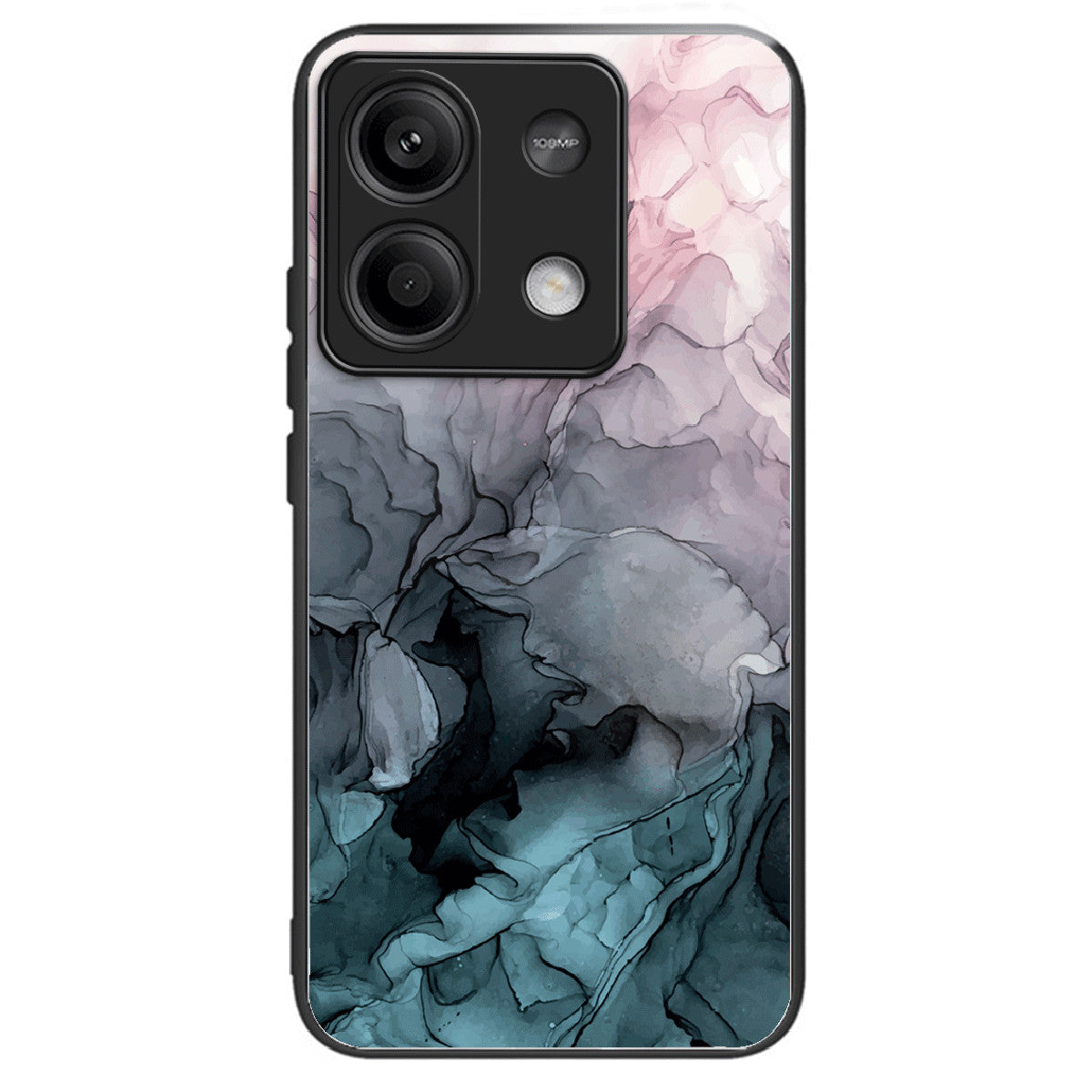 For Xiaomi Redmi Note 13 5G Tempered Glass Case Marble Pattern Design Phone Cover