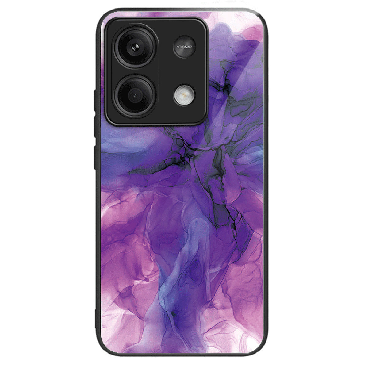 For Xiaomi Redmi Note 13 5G Tempered Glass Case Marble Pattern Design Phone Cover