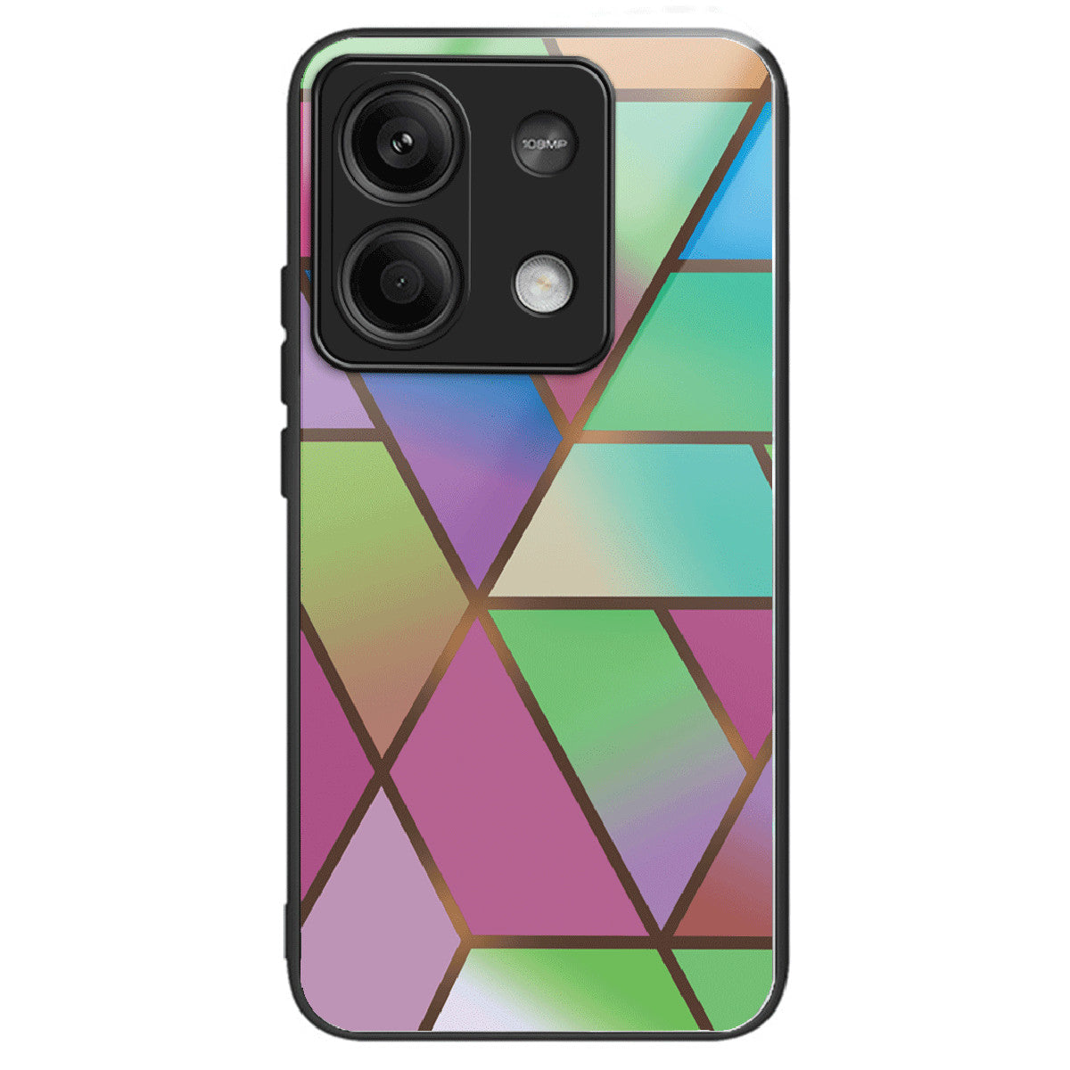 For Xiaomi Redmi Note 13 5G Tempered Glass Case Marble Pattern Design Phone Cover