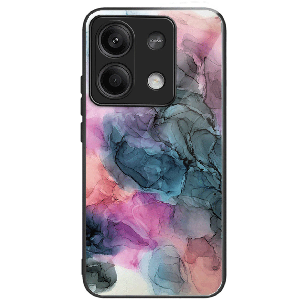 For Xiaomi Redmi Note 13 5G Tempered Glass Case Marble Pattern Design Phone Cover