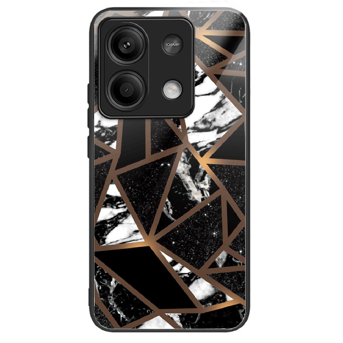 For Xiaomi Redmi Note 13 5G Tempered Glass Case Marble Pattern Design Phone Cover
