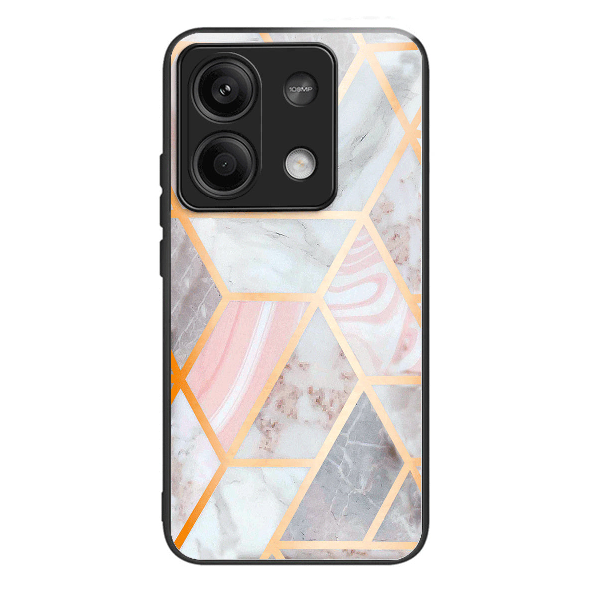 For Xiaomi Redmi Note 13 5G Case Pattern Printing Tempered Glass+TPU Phone Cover