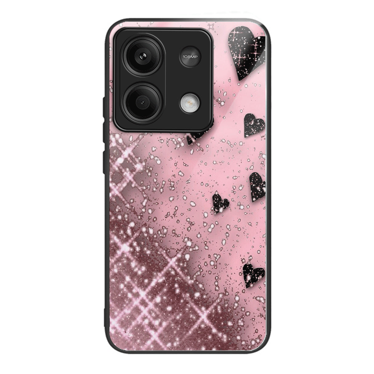 For Xiaomi Redmi Note 13 5G Case Pattern Printing Tempered Glass+TPU Phone Cover