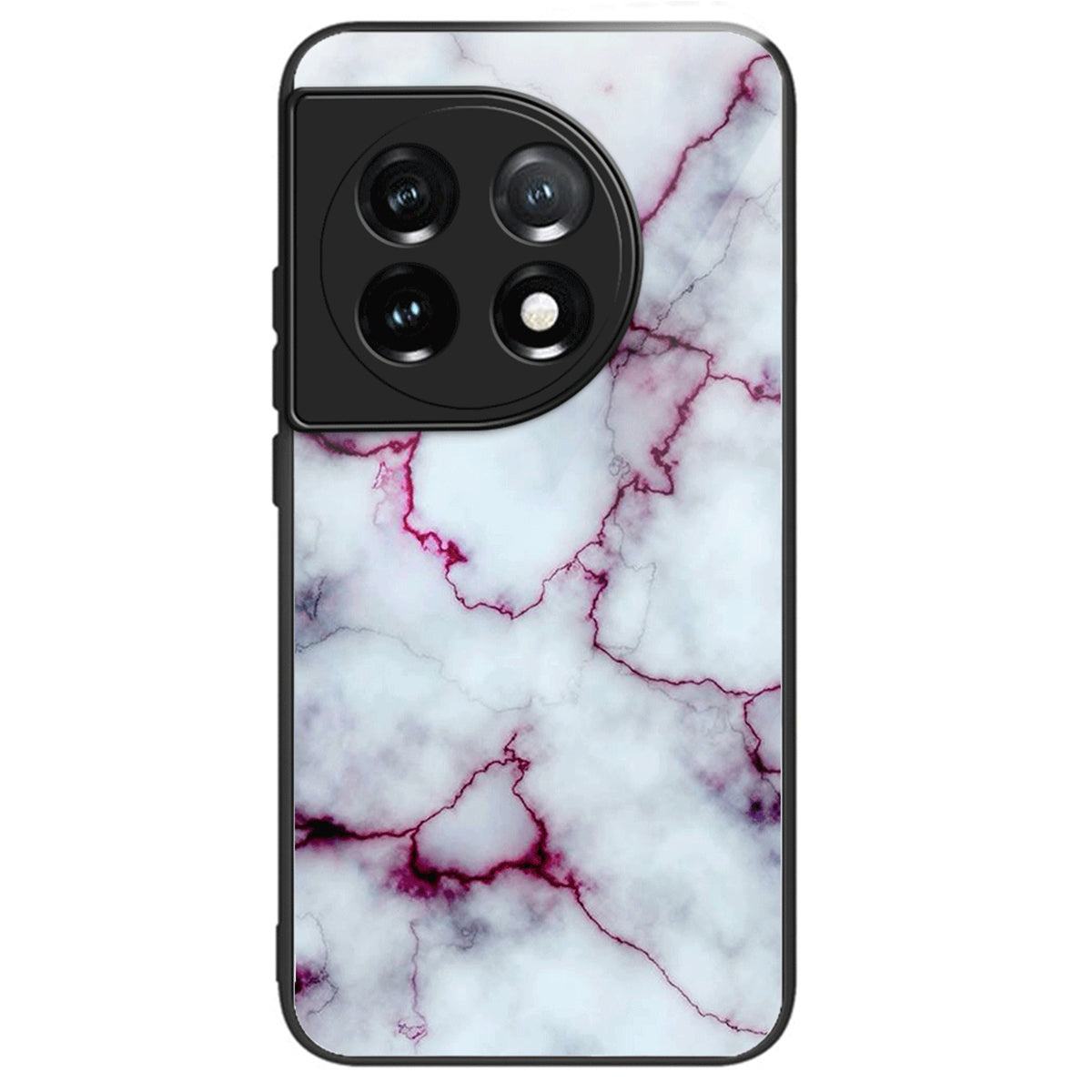 For OnePlus Ace 3 5G / 12R 5G TPU Case Pattern Printing Tempered Glass Slim Phone Cover