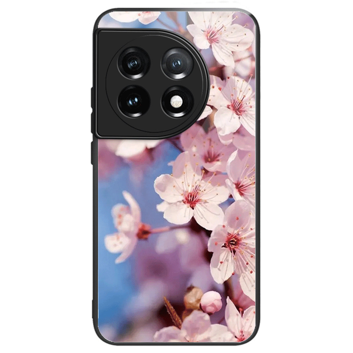 For OnePlus Ace 3 5G / 12R 5G Pattern Printing Case Tempered Glass Back + TPU Frame Cover