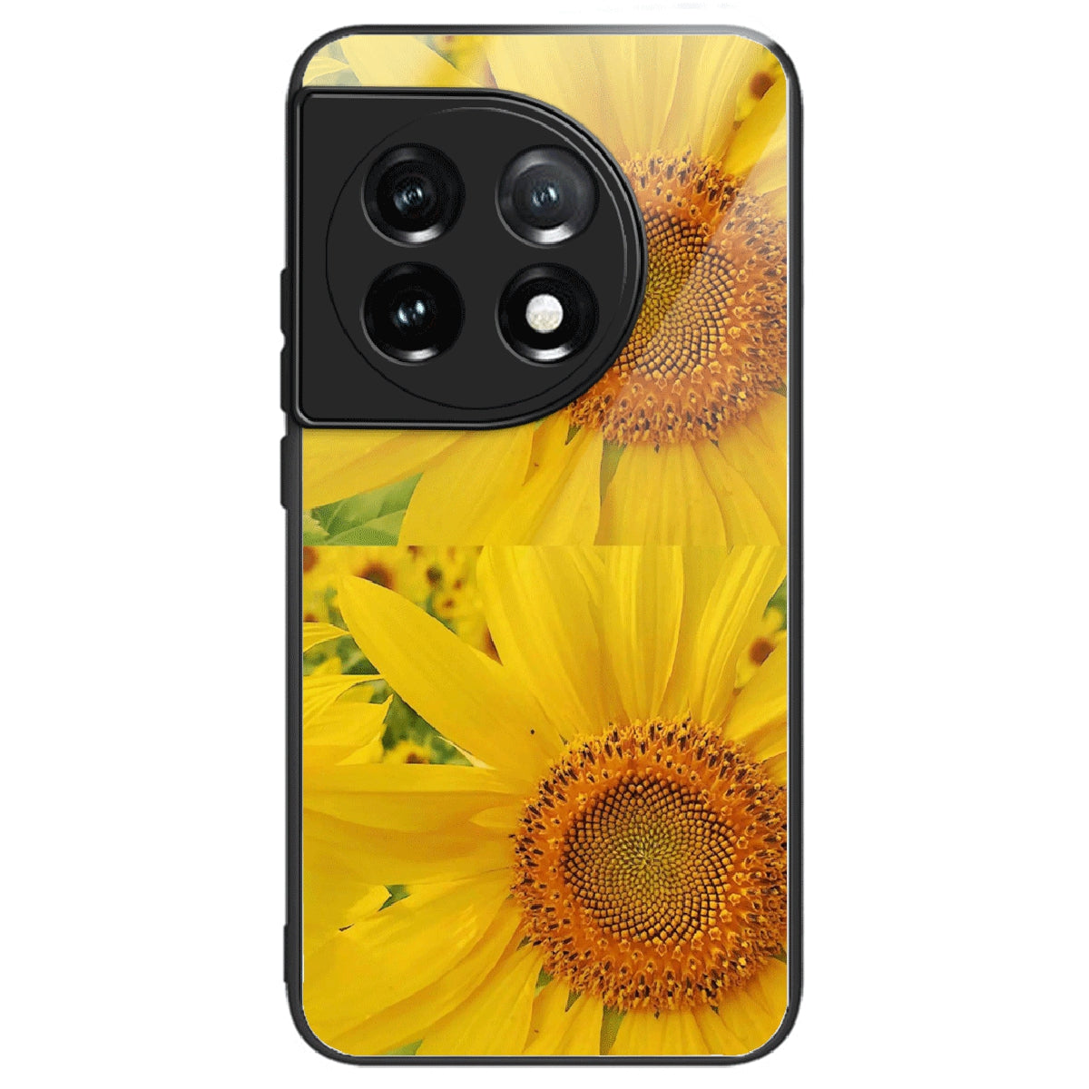 For OnePlus Ace 3 5G / 12R 5G Case Pattern Print TPU Frame Tempered Glass Back Cover