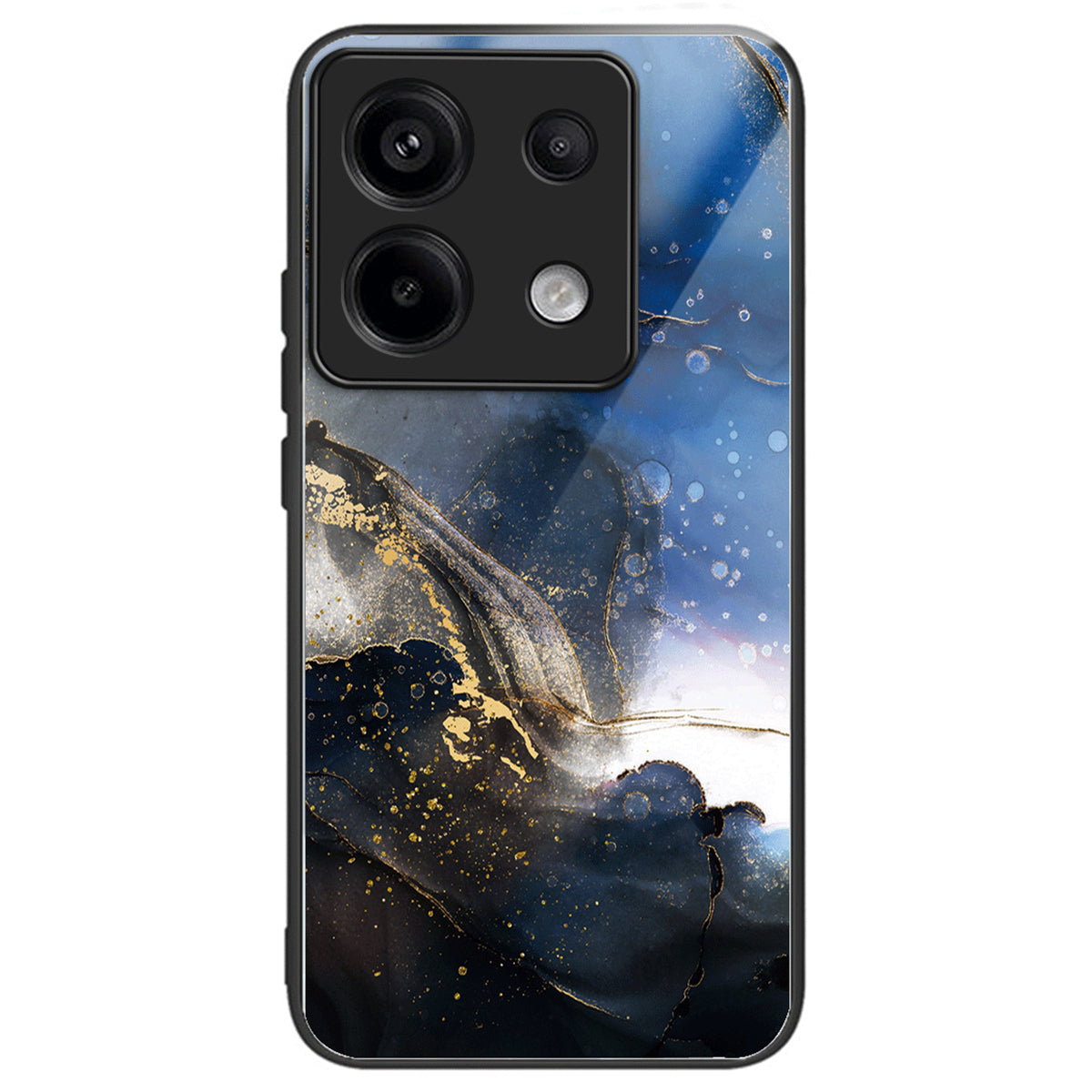 For Xiaomi Redmi Note 13 Pro 5G Shockproof Case Pattern Printed Tempered Glass TPU Phone Cover