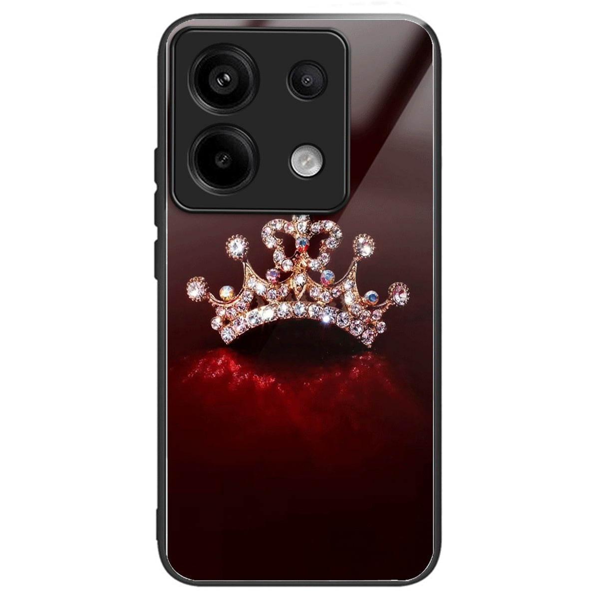 For Xiaomi Redmi Note 13 Pro 5G Shockproof Case Pattern Printed Tempered Glass TPU Phone Cover