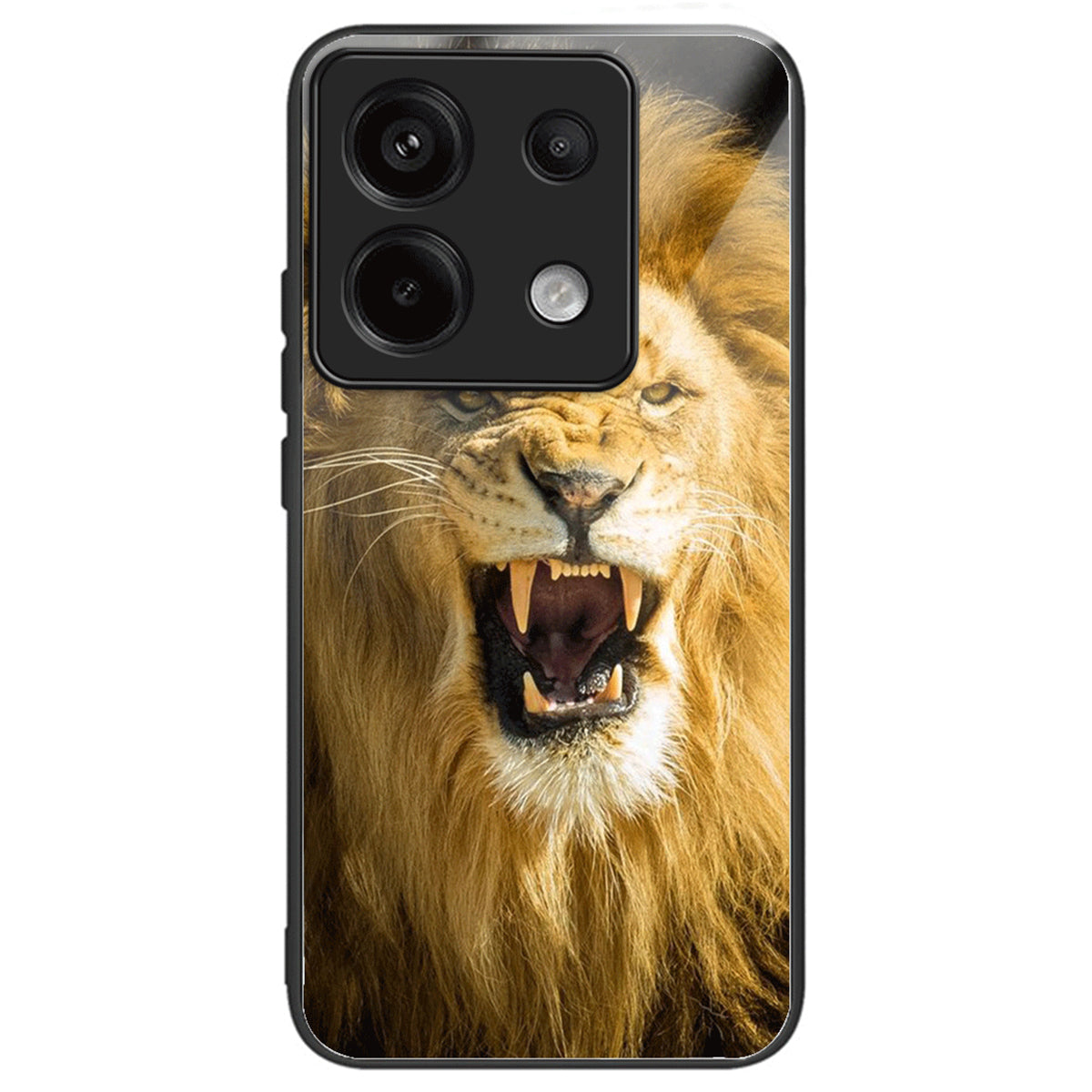 For Xiaomi Redmi Note 13 Pro 5G Shockproof Case Pattern Printed Tempered Glass TPU Phone Cover
