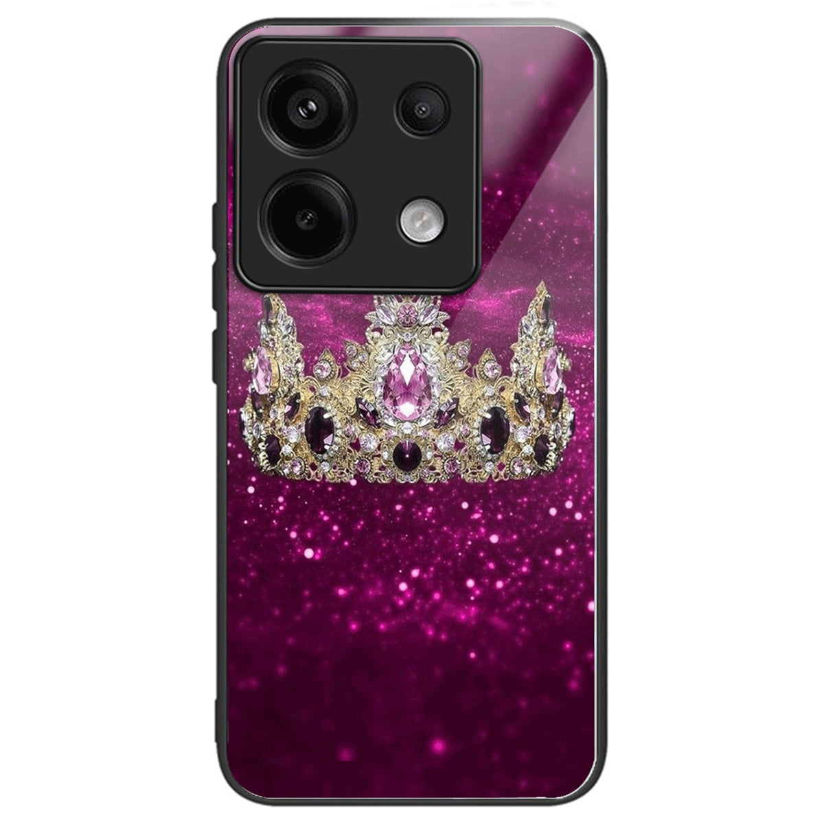 For Xiaomi Redmi Note 13 Pro 5G Shockproof Case Pattern Printed Tempered Glass TPU Phone Cover
