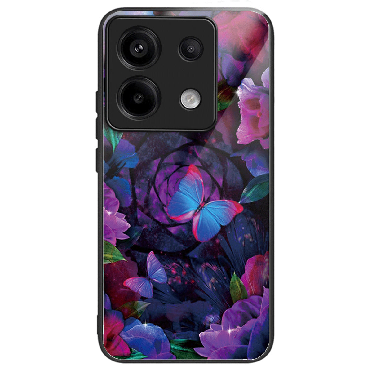 For Xiaomi Redmi Note 13 Pro 5G / Poco X6 5G Case Tempered Glass+TPU Pattern Printing Back Phone Cover