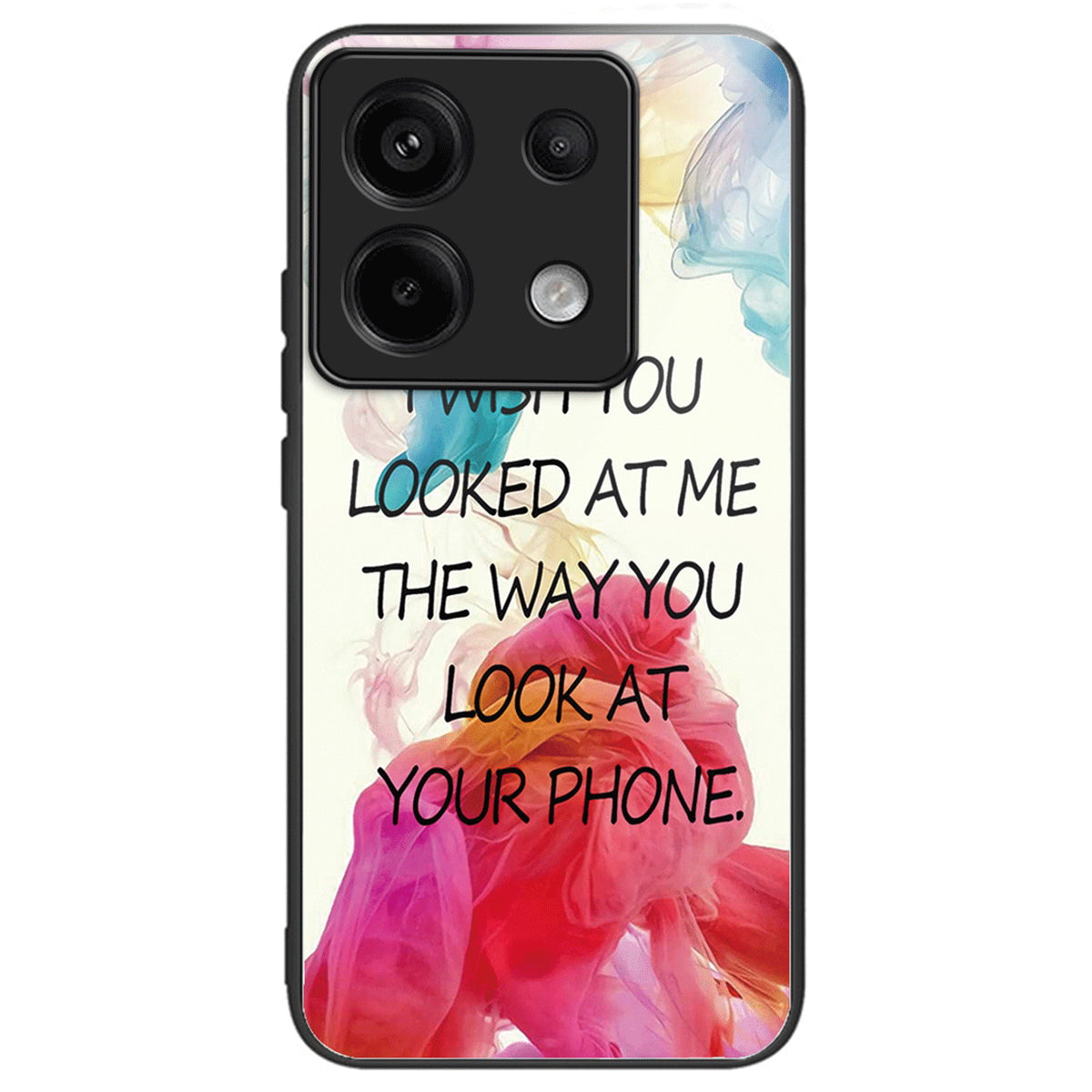 For Xiaomi Redmi Note 13 Pro 5G / Poco X6 5G Case Tempered Glass+TPU Pattern Printing Back Phone Cover
