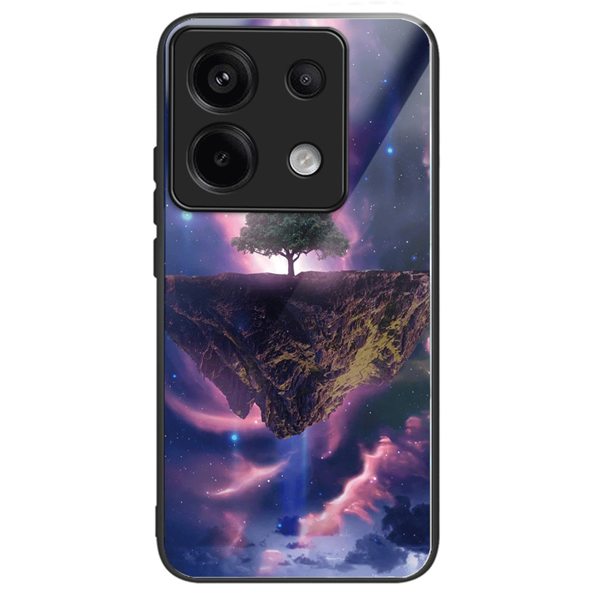 For Xiaomi Redmi Note 13 Pro 5G / Poco X6 5G Case Tempered Glass+TPU Pattern Printing Back Phone Cover