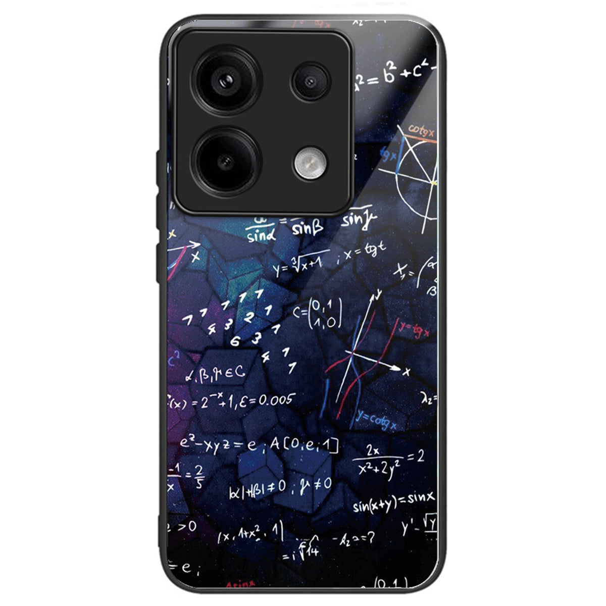 For Xiaomi Redmi Note 13 Pro 5G / Poco X6 5G Case Tempered Glass+TPU Pattern Printing Back Phone Cover