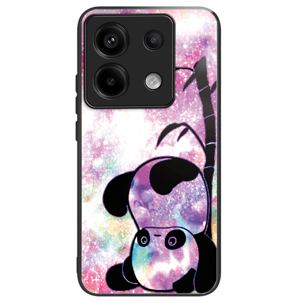 For Xiaomi Redmi Note 13 Pro 5G / Poco X6 5G Case Tempered Glass+TPU Pattern Printing Back Phone Cover