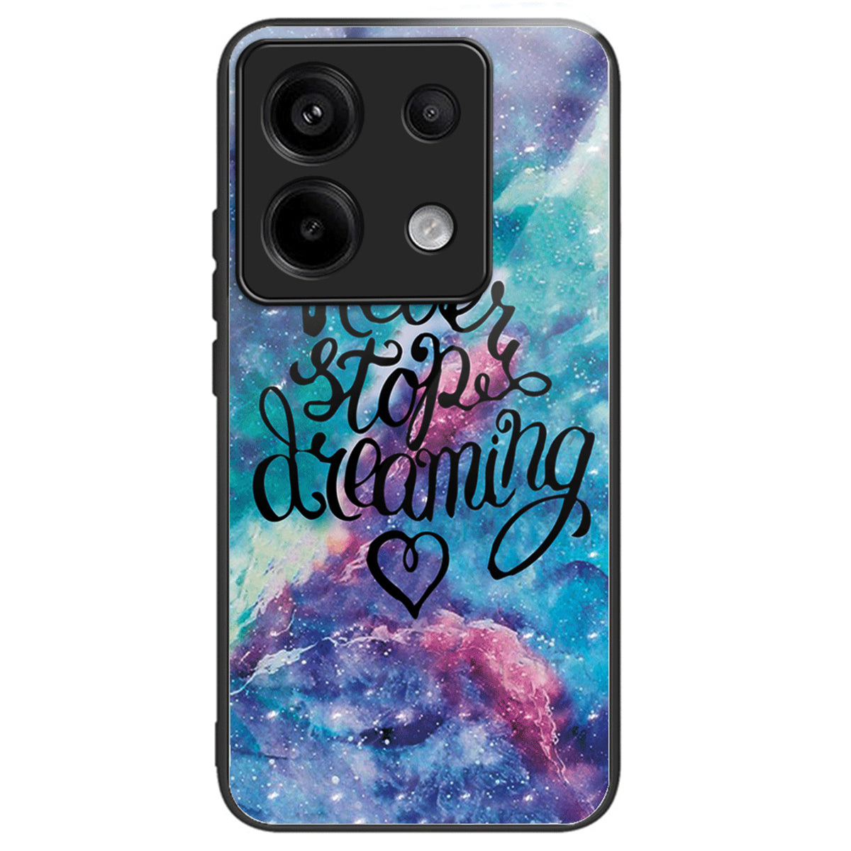 For Xiaomi Redmi Note 13 Pro 5G / Poco X6 5G Case Tempered Glass+TPU Pattern Printing Back Phone Cover