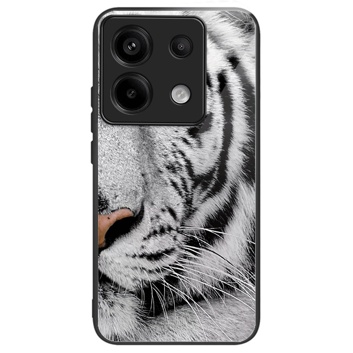 For Xiaomi Redmi Note 13 Pro 5G / Poco X6 5G Case Tempered Glass+TPU Pattern Printing Back Phone Cover