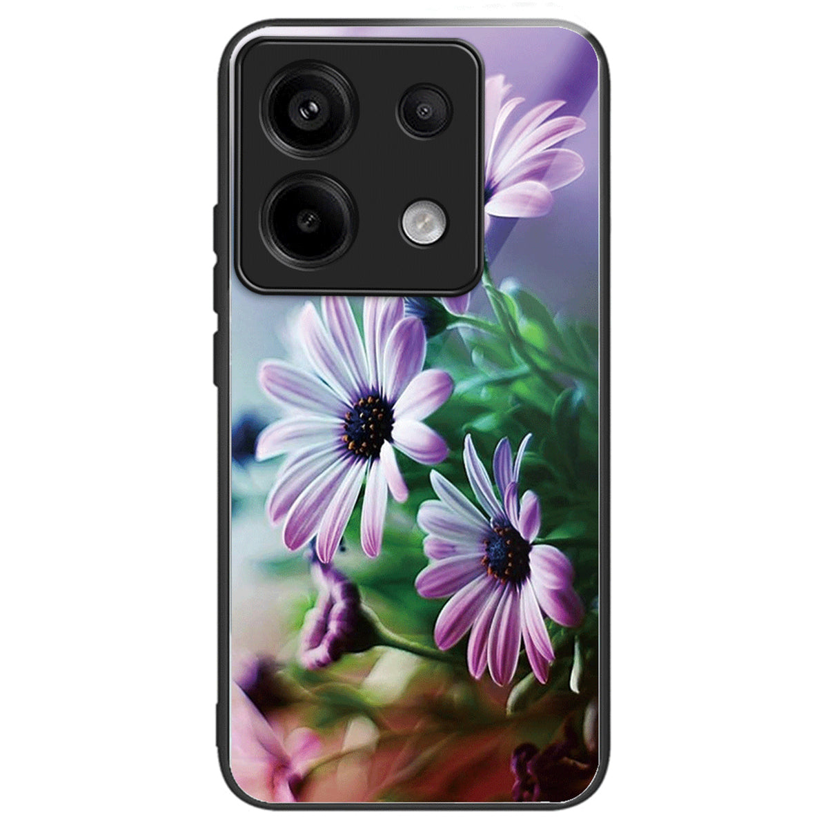 For Xiaomi Redmi Note 13 Pro 5G / Poco X6 5G Case Tempered Glass+TPU Pattern Printing Back Phone Cover
